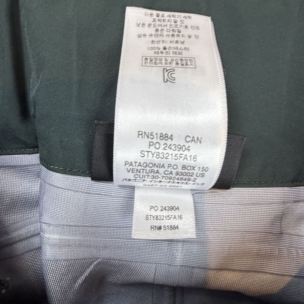 Patagonia Snow Pants Mens Small Green GTX Waterproof Ski Outdoor STY83215FA16 - Picture 11 of 13